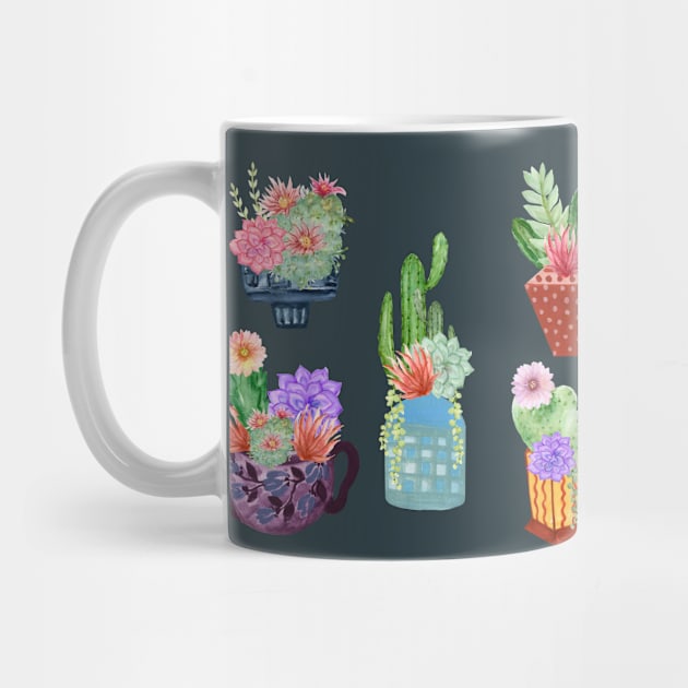 cactus5 flower pot by HoyaBouquet